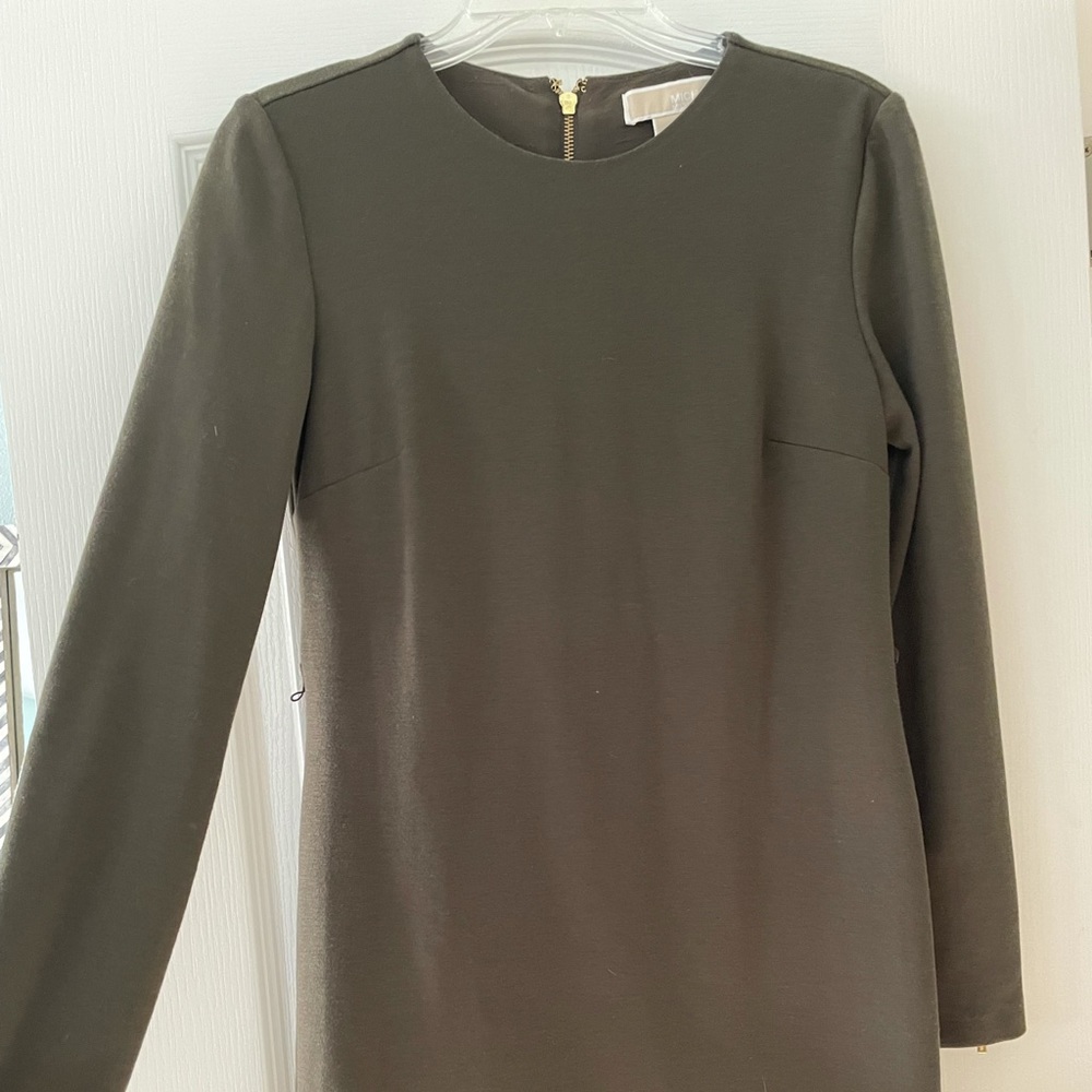 Ponte dress, shirt with zipper details